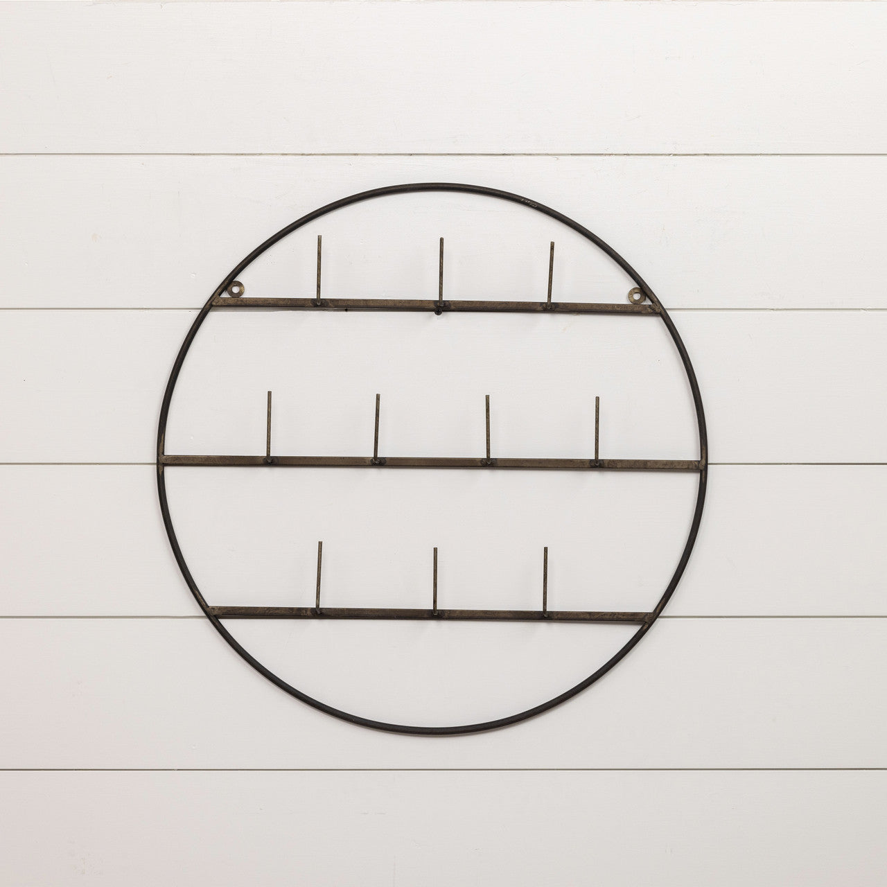 Aged Round Wall Mug Hanger, The Feathered Farmhouse