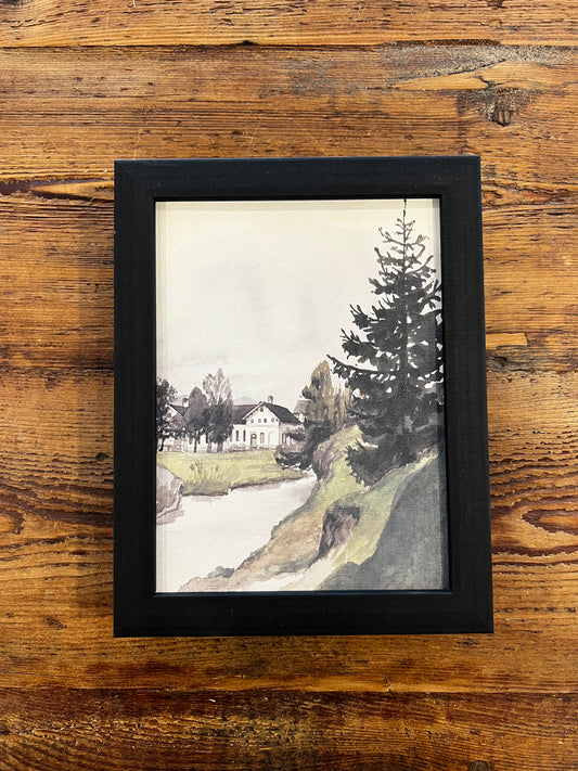 Hillside Home Framed Print, The Feathered Farmhouse