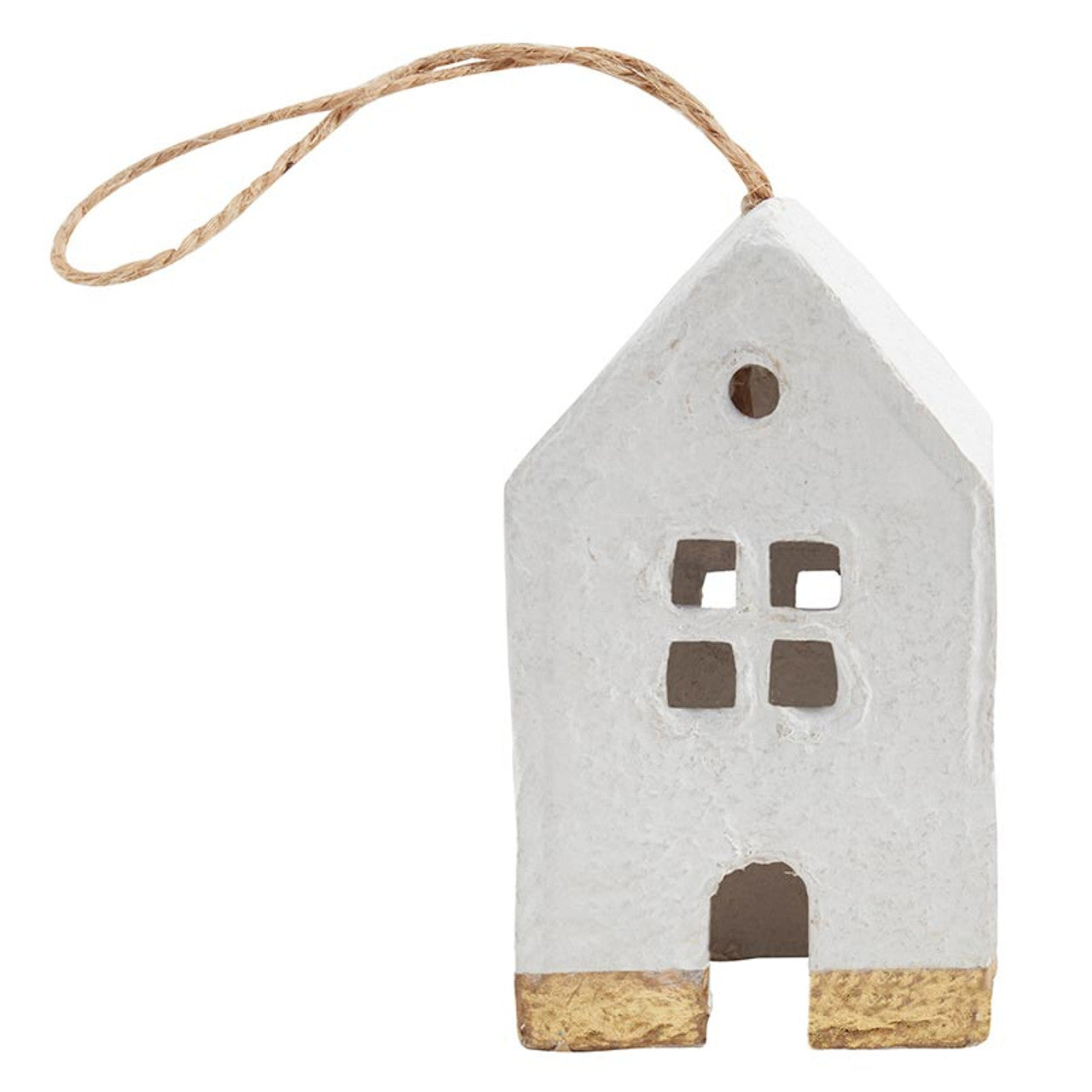Paper-Mache House Ornaments, Feathered Farmhouse