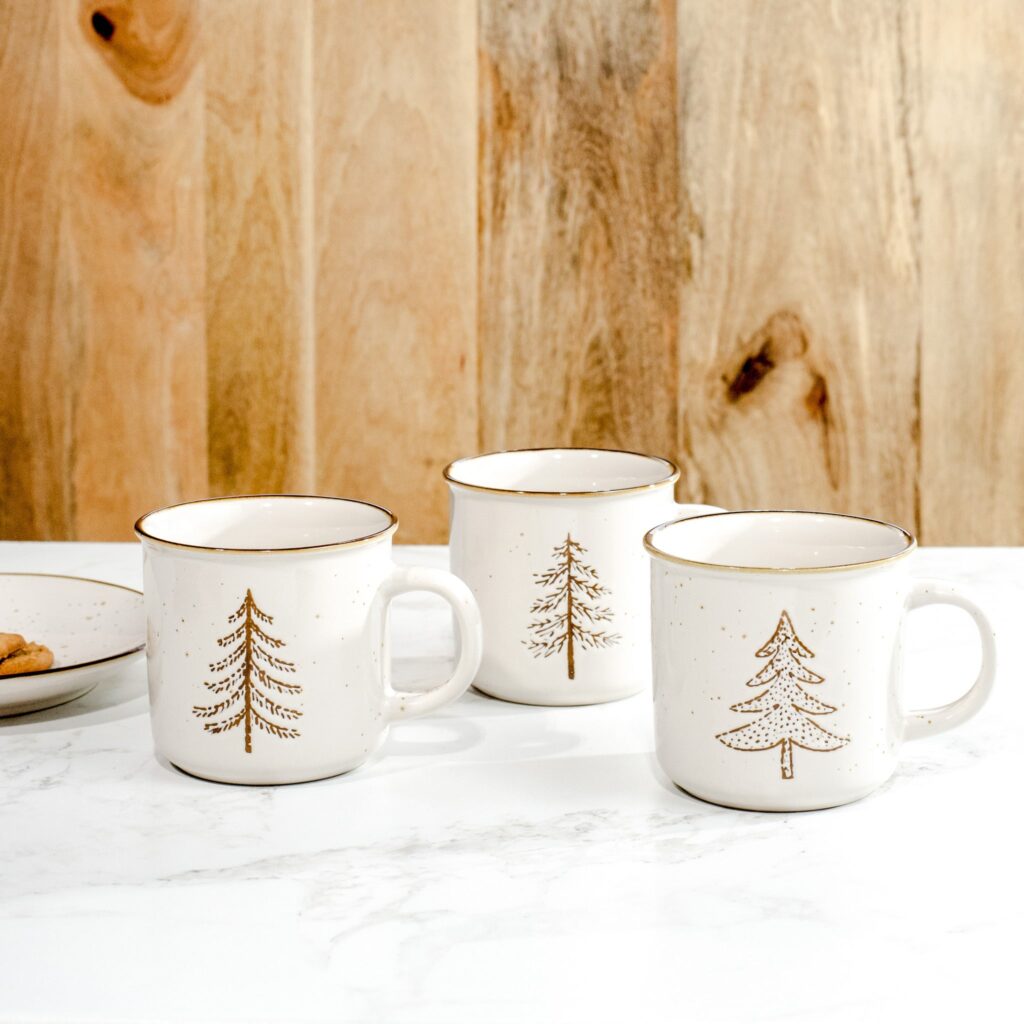 Evergreen Tree Mugs, The Feathered Farmhouse