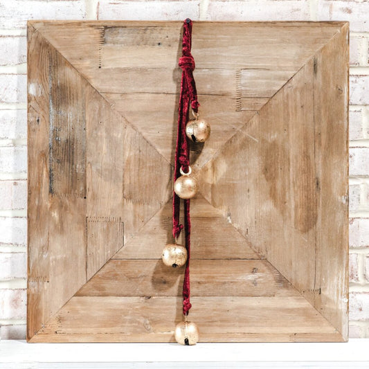 Red Velvet Rope Bells, The Feathered Farmhouse