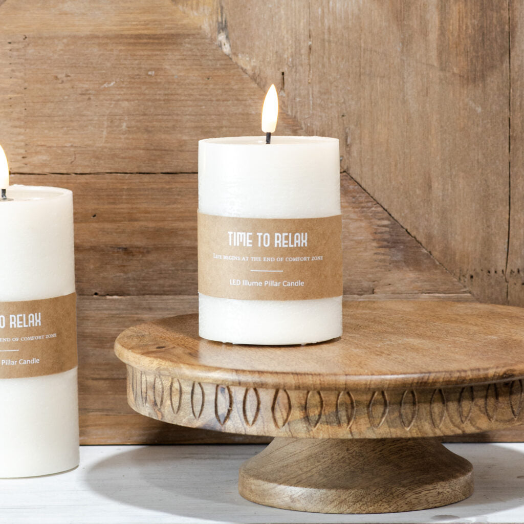 LED Pillar Candle, The Feathered Farmhouse
