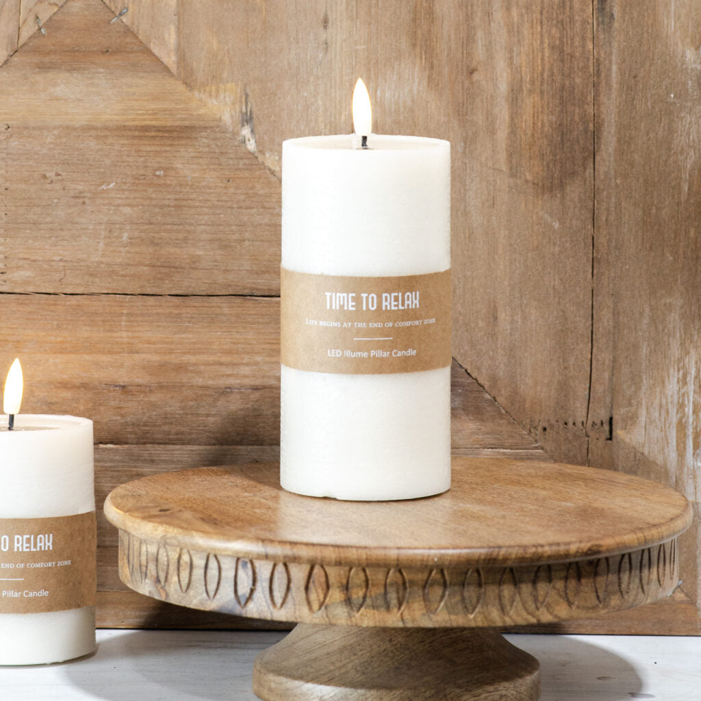 LED Pillar Candle, The Feathered Farmhouse