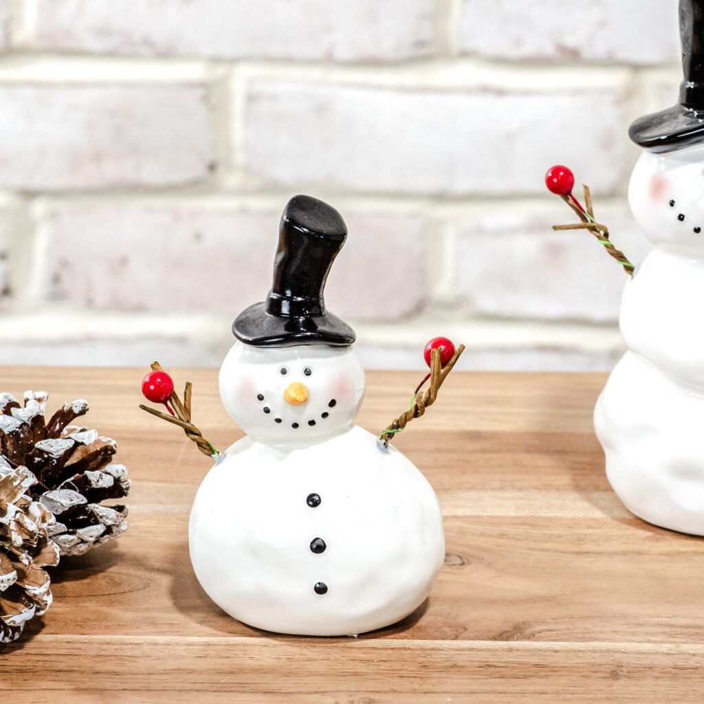 Ceramic Snowman, The Feathered Farmhouse