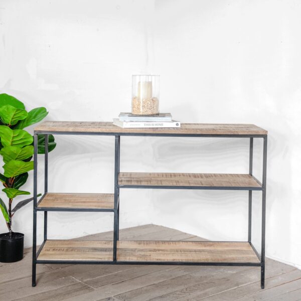 Iron + Wood Console Table, The Feathered Farmhouse