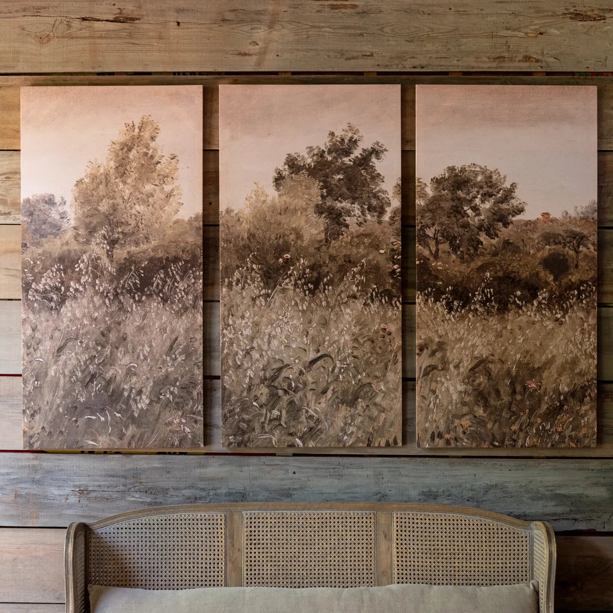 Lowland Meadow Triptych, Feathered Farmhouse