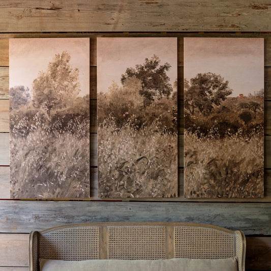 Lowland Meadow Triptych, Feathered Farmhouse