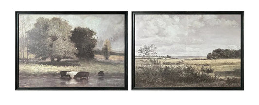 Grand Pastoral Framed Prints, Feahtered Farmhouse