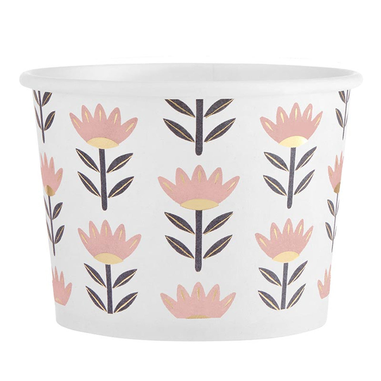 Flowers Paper Ice Cream Cups, Feathered Farmhouse