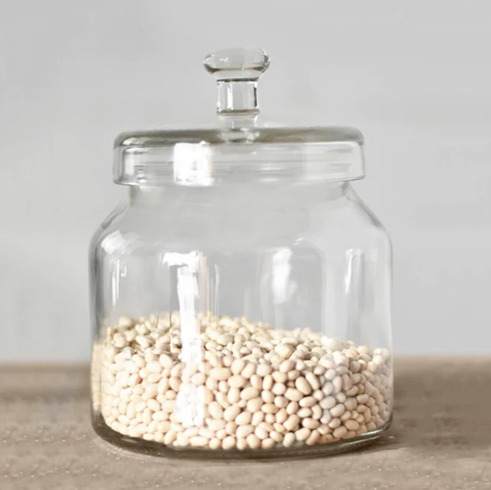 Glass Canister, The Feathered Farmhouse