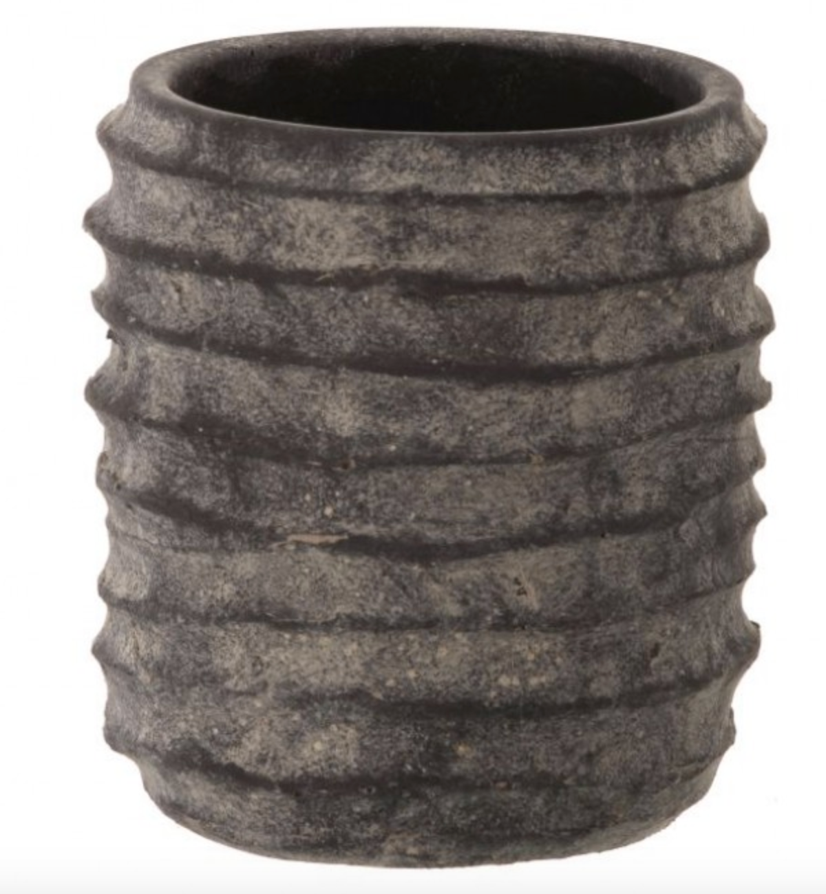 Large Ribbed Stone Pot