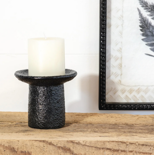 Black Candle Holder, The Feathered Farmhouse