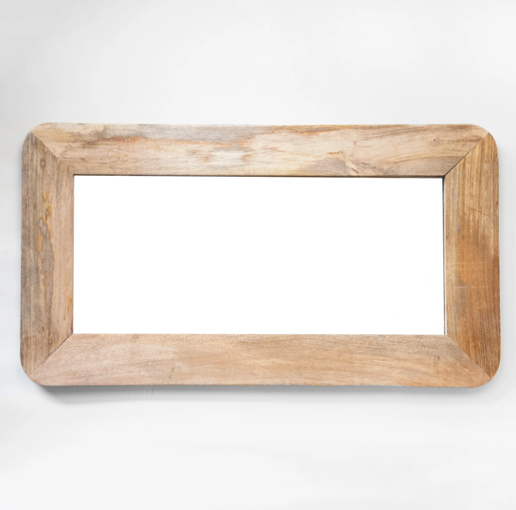 Stained Wood Mirror, The Feathered Farmhouse