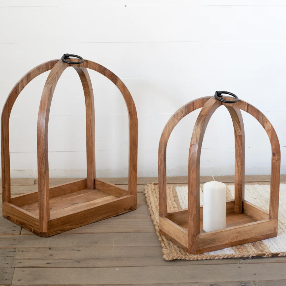 Rounded Wood Lanterns, The Feathered Farmhouse