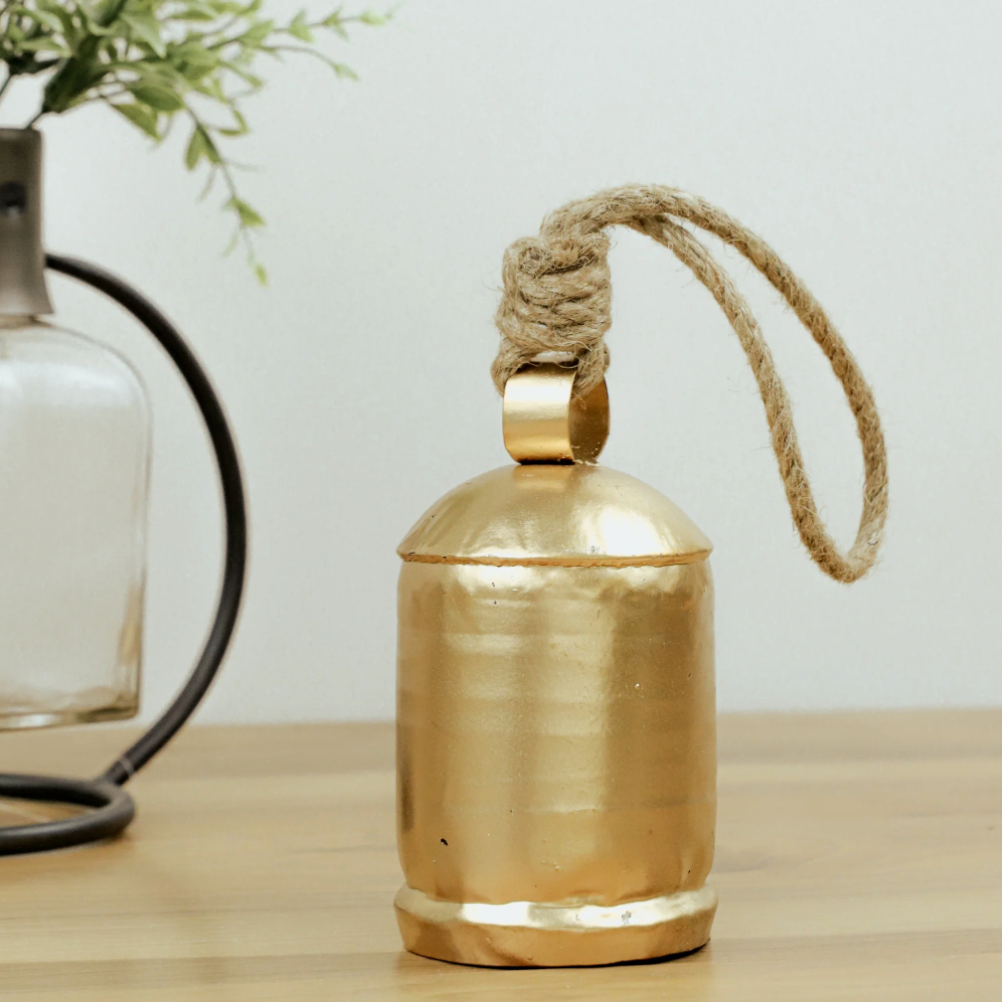 Large Gold Cowbell, The Feathered Farmhouse