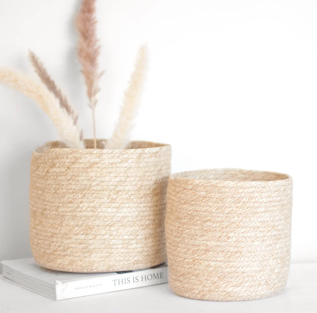 Corn Straw Basket, The Feathered Farmhouse