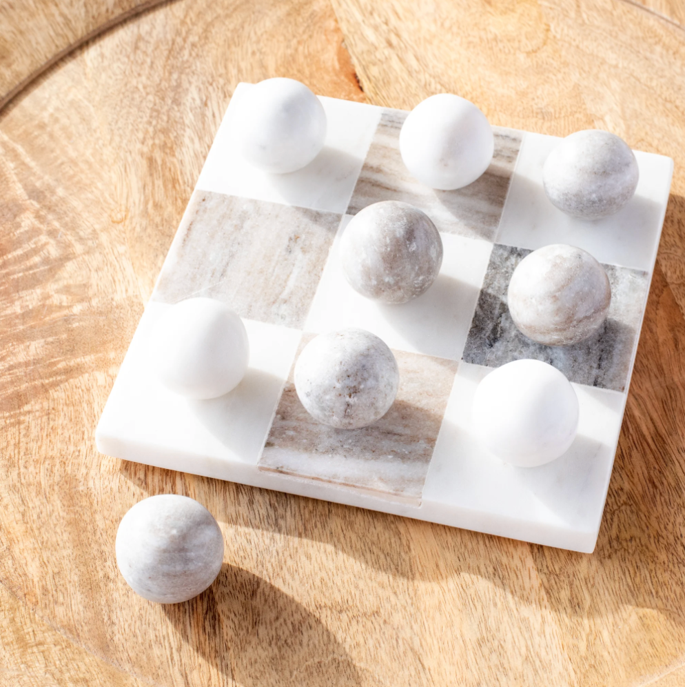 Marble Tic Tac Toe, The Feathered Farmhouse