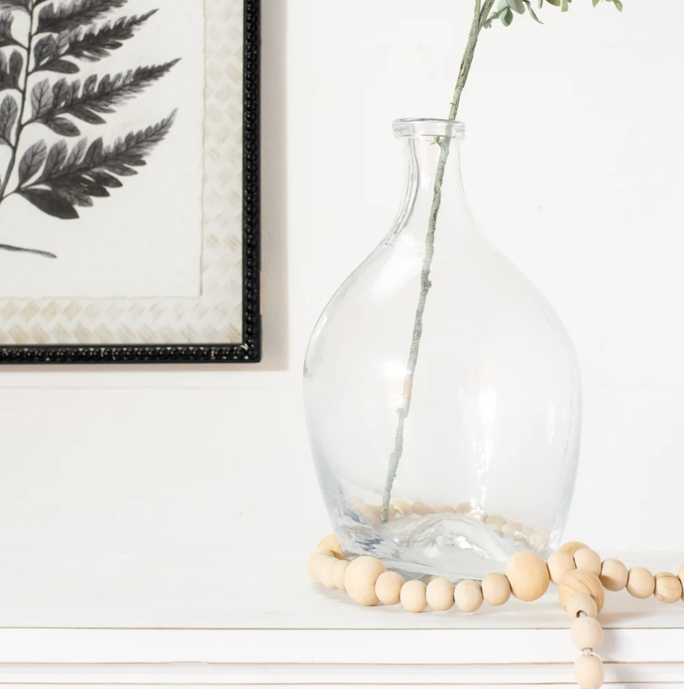 Clear Demijohn Vase, The Feathered Farmhouse