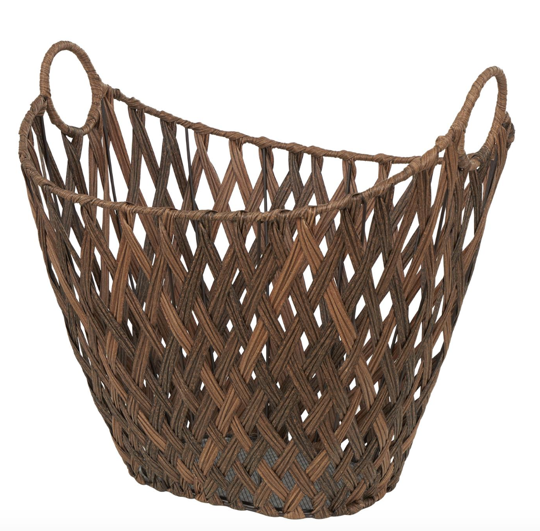 Geometric Rattan Basket, The Feathered Farmhouse