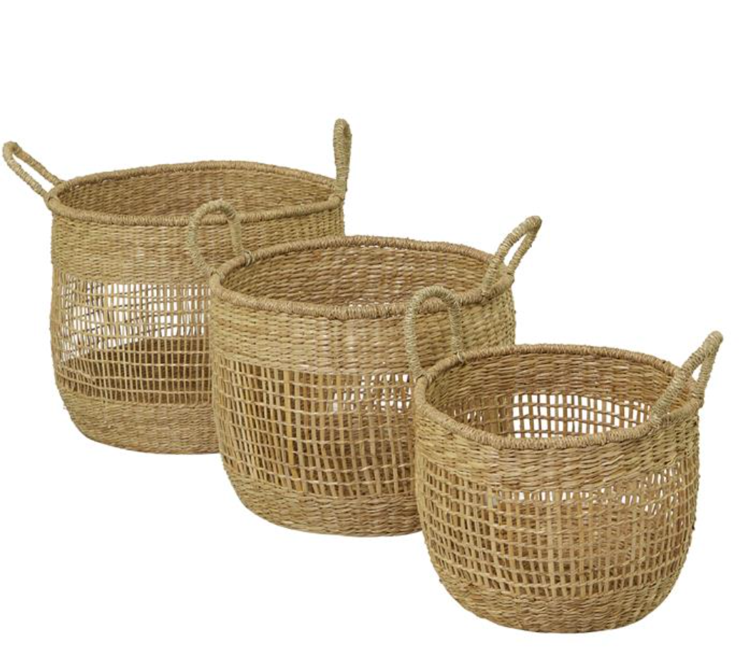 Handmade Seagrass Baskets, The Feathered Farmhouse
