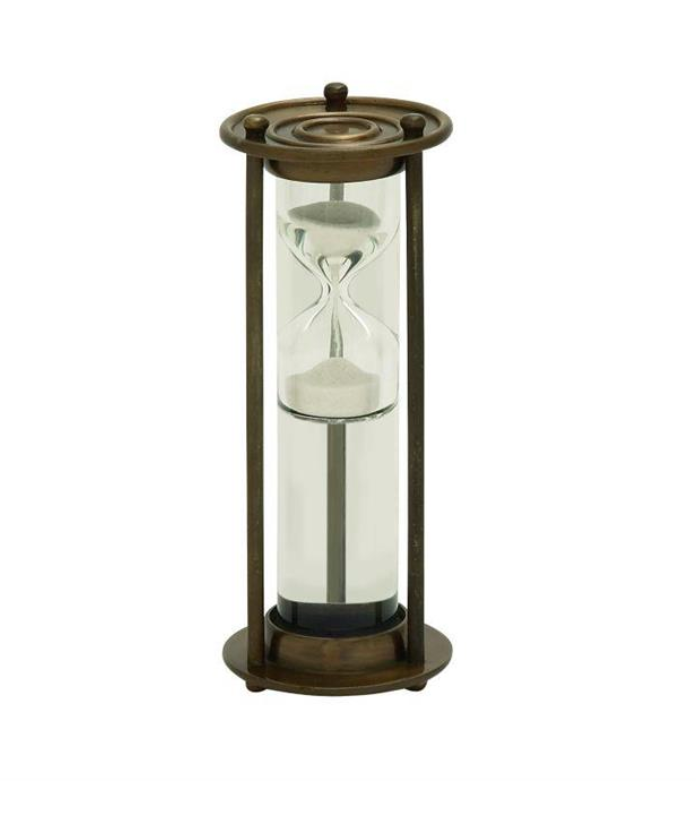 Aluminum Metal Hourglass, The Feathered Farmhouse
