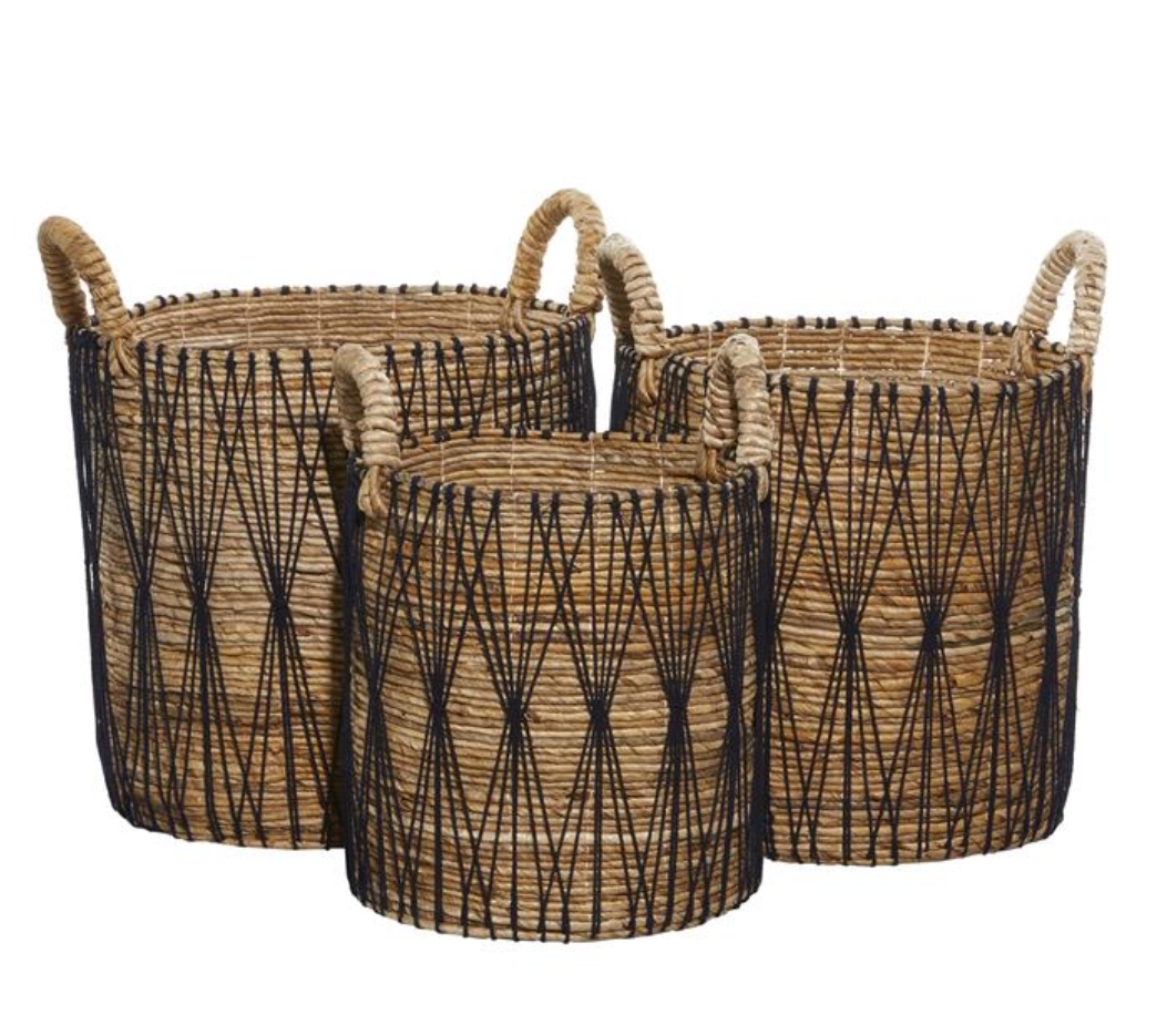 Brown Banana Leaf Basket, The Feathered Farmhouse