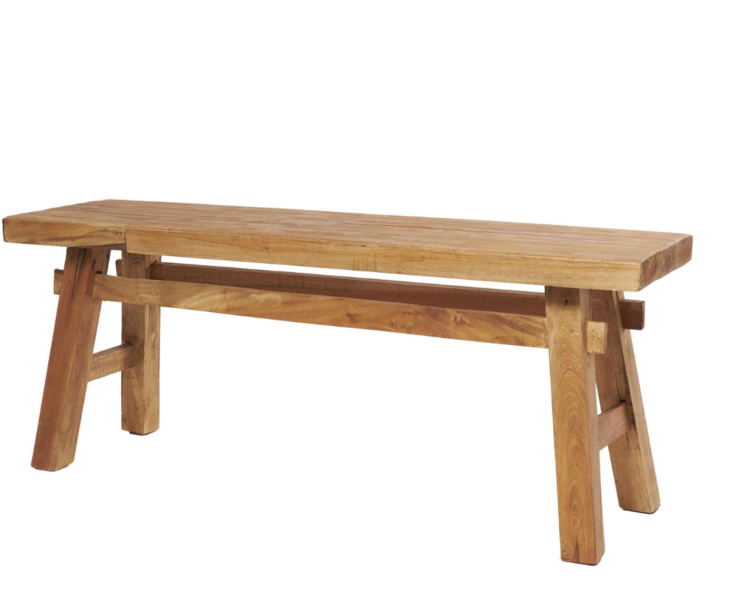 Wood Bench, The Feathered Farmhouse