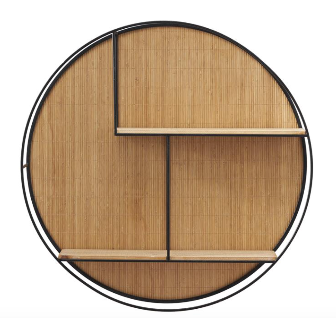 Bamboo Wood Wall Shelf, The Feathered Farmbouse