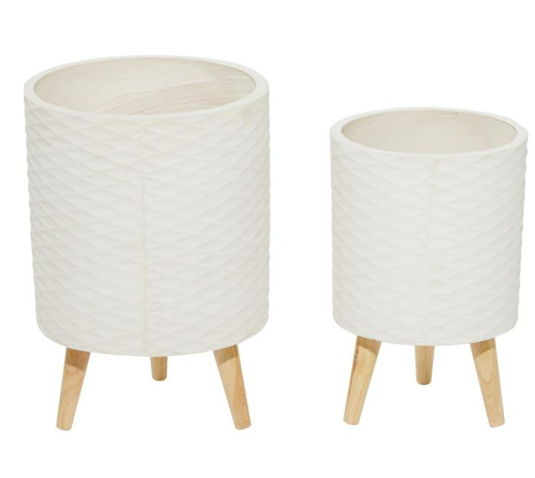 White Ceramic Planter, The Feathered Farmhouse