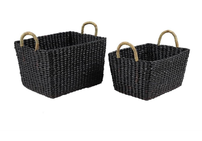 Black Banana Leaf Basket, The Feathered Farmhouse