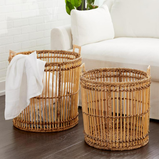 Bamboo Basket, The Feathered Farmhouse