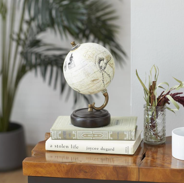 Yellow Wood Globe, The Feathered Farmhouse