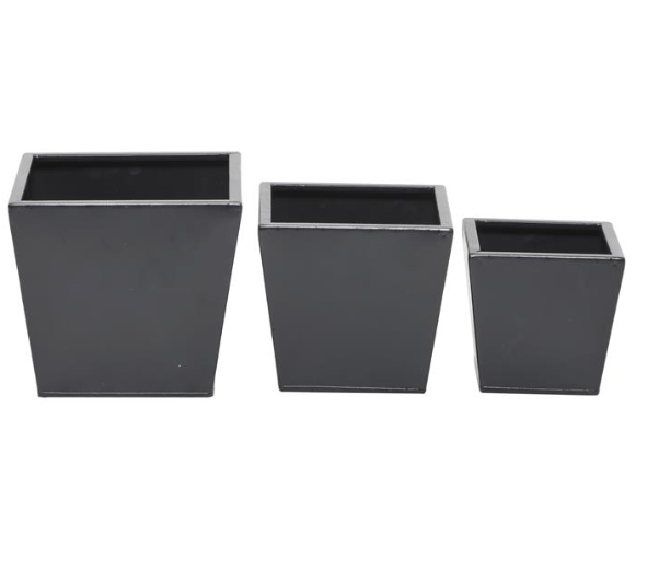 Dark Grey Planters, The Feathered Farmhouse