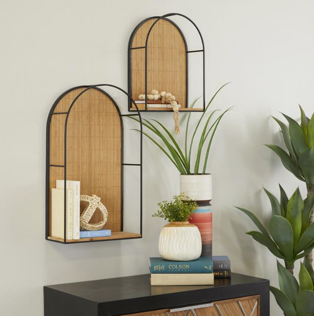 Geometric Bamboo Shelves, The Feathered Farmhouse