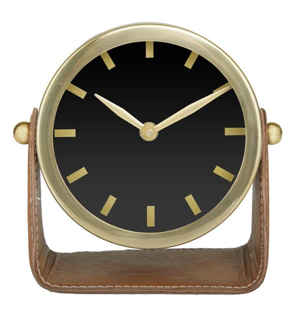 Leather Stand Clock, The Feathered Farmhouse