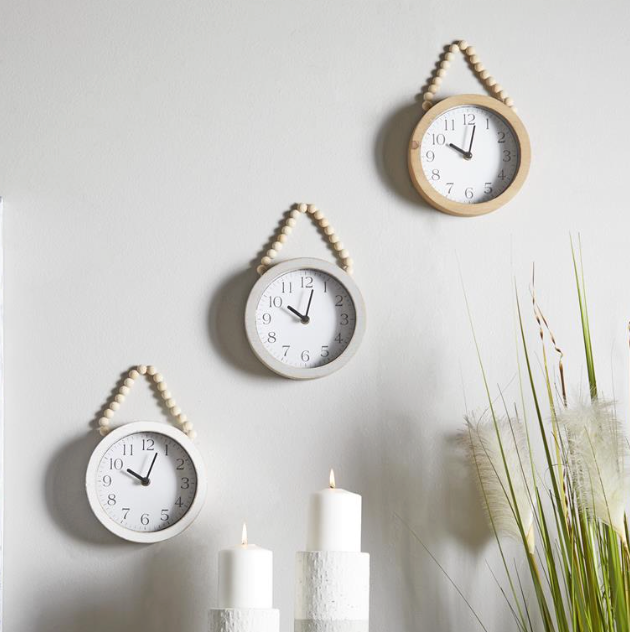 Beaded Strap Clock, The Feathered Farmhouse