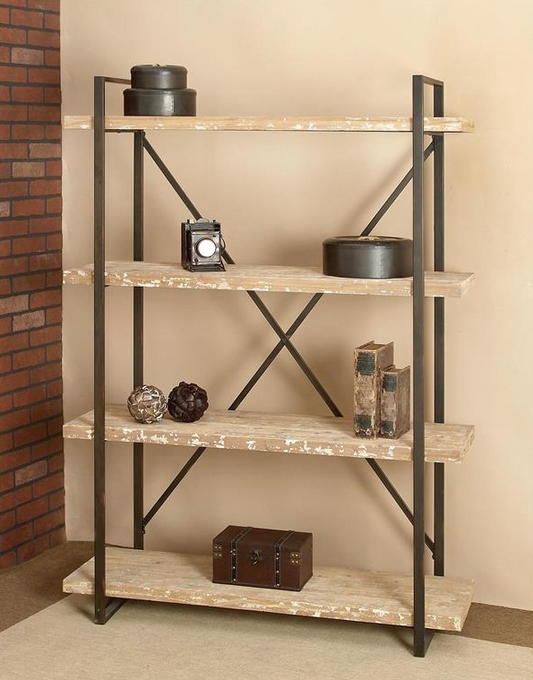 Brown Wood Shelving Unit, The Feathered Farmhouse