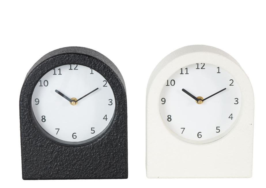 Wood Texture Clock, Feathered Farmhouse