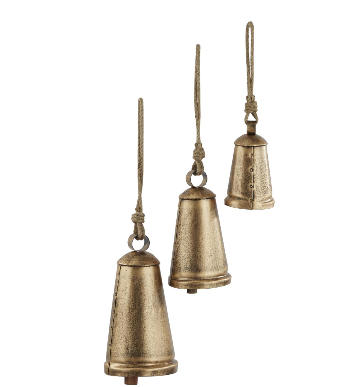 Bronze Tibetan Bells, Feathered Farmhouse