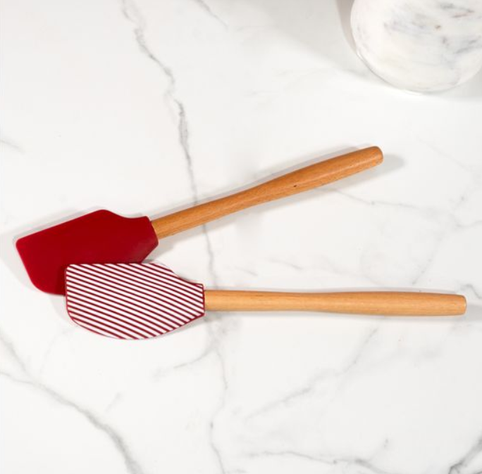 Red + White Spatulas, Feathered Farmhouse