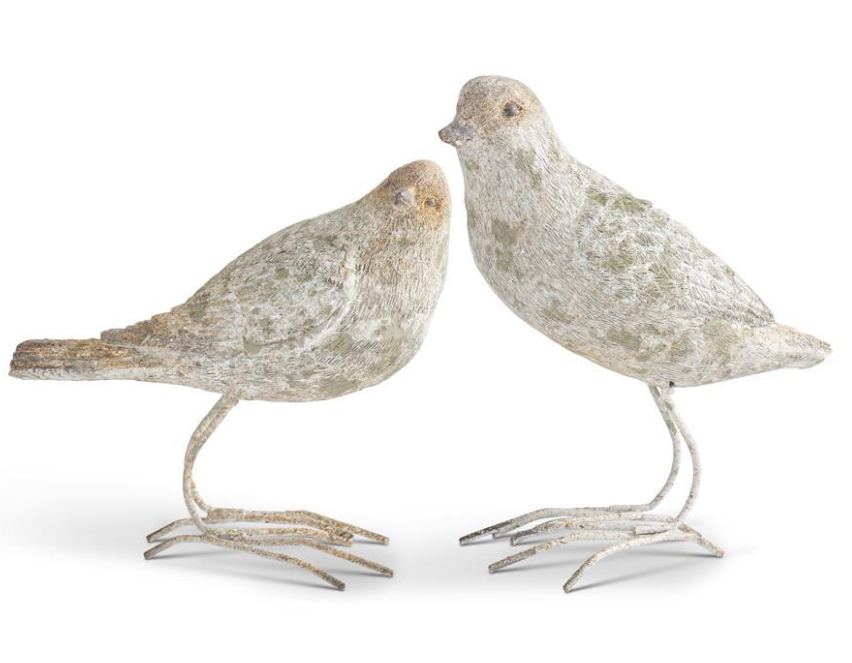 Patina Finished Resin Bird, Feathered Farmhouse