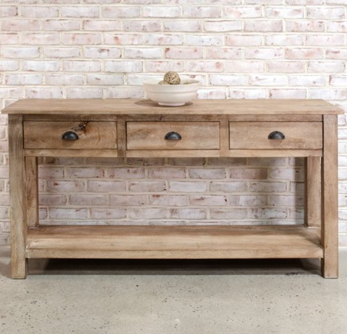 Drawer Console Table, Feathered Farmhouse