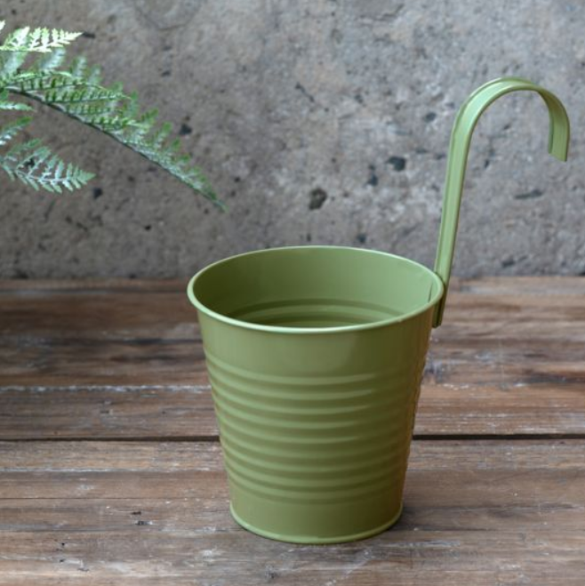 watering can hanging planter Laurel Green Hanging Planter