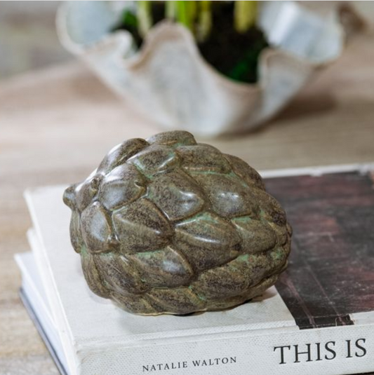 Natural Ceramic Artichoke, Feathered Farmhouse