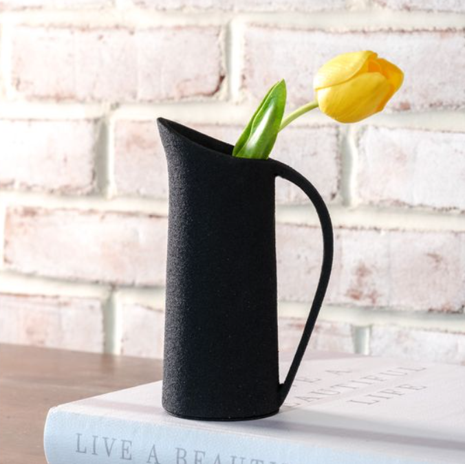Black Mini Pitcher, Feathered Farmhouse