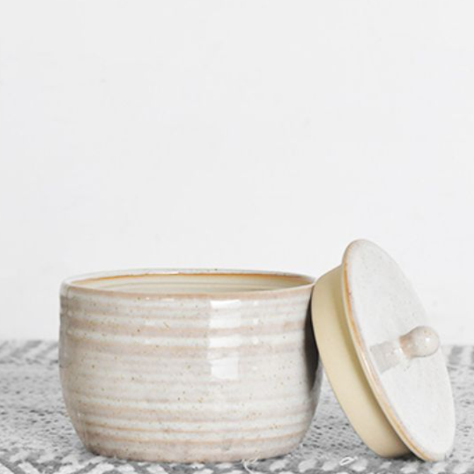 Urban Ceramic Canister, Feathered Farmhouse