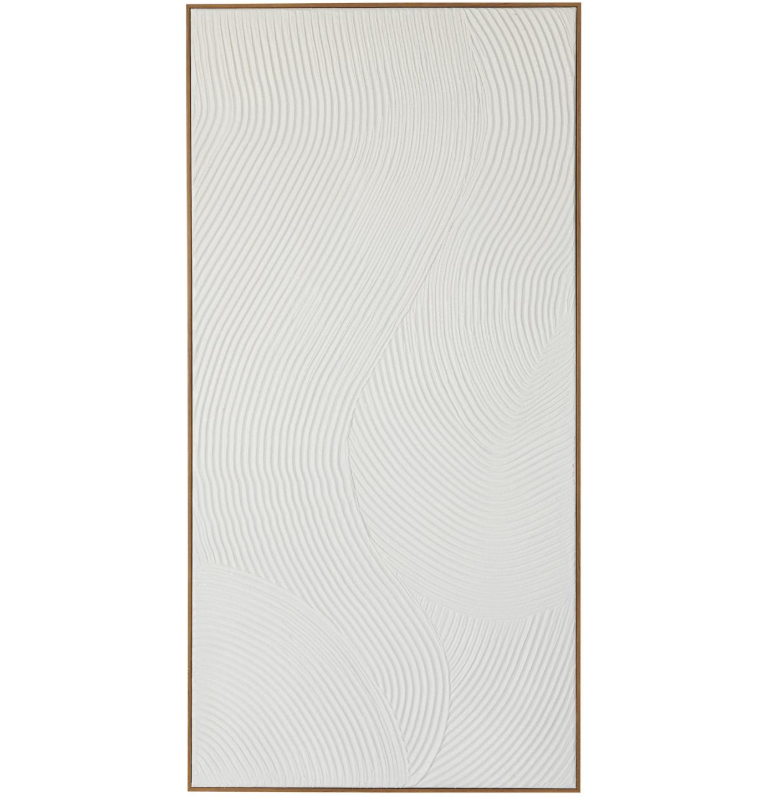 Abstract Curved Line Sand Art Wall Art, Feathered Farmhouse