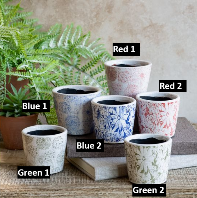 Floral Garden Pot, Feathered Farmhouse