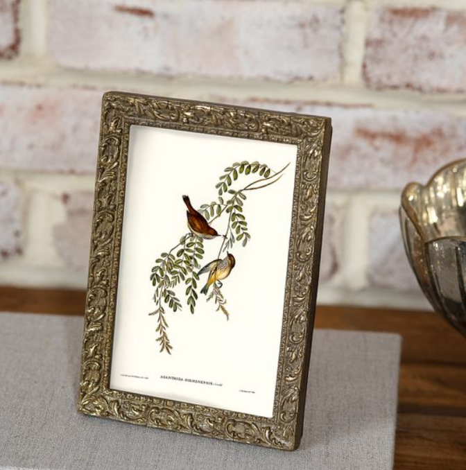 Antique Gold Photo Frame, Feathered Farmhouse