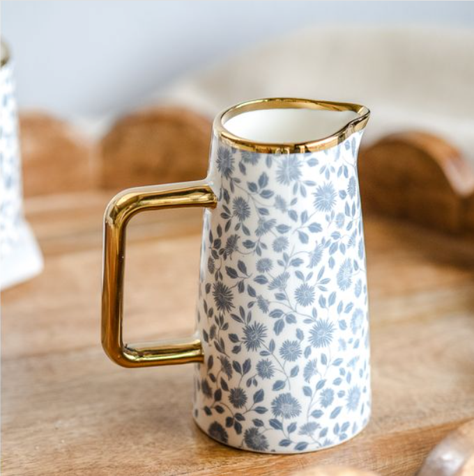 Tiny Flower Pitcher, Feathered Farmhouse